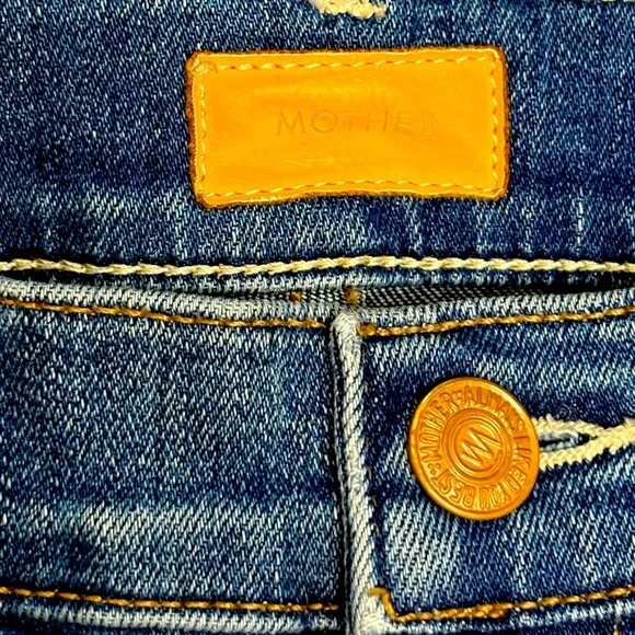 MOTHER The Hustler Ankle Fray Denim Jeans in Sweeter the Juice Blue Wash Size 27 - Picture 9 of 13